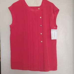 Asymmetric red blouse